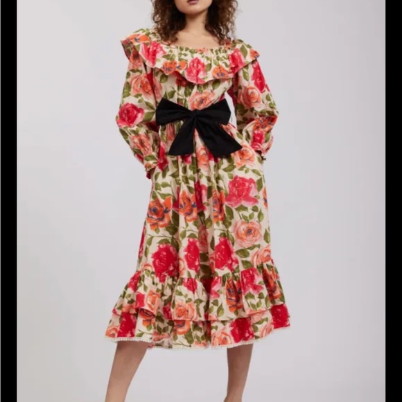 Batsheva Laura Ashley Wednesday tea rose dress 8 NWT - Picture 1 of 12